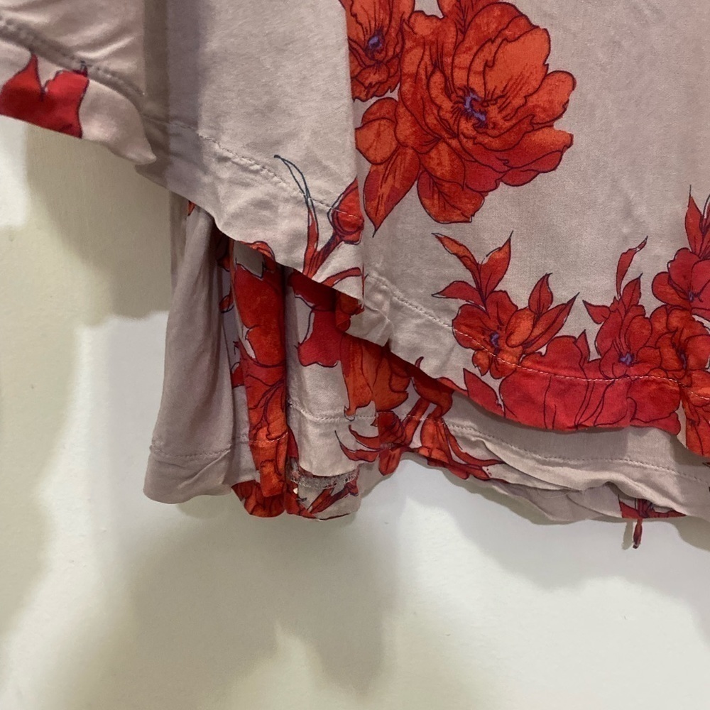 Free People 2 Tier Floral Shirt Dress - Picture 6 of 9